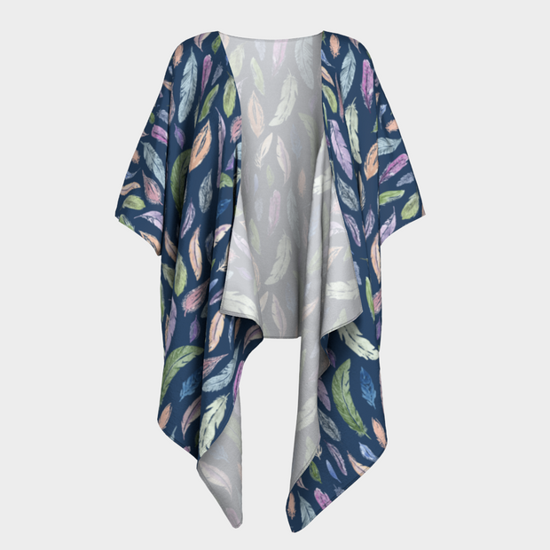 draped kimono in featherlight navy