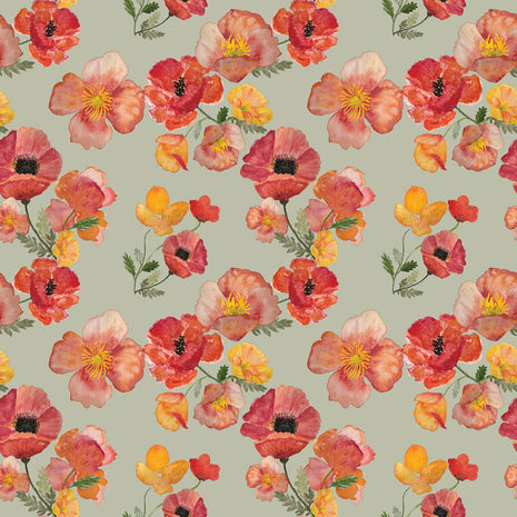 ember poppies linen dinner napkins