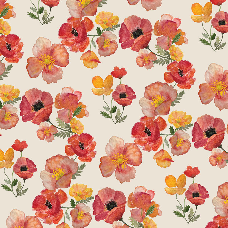 ember poppies linen napkins