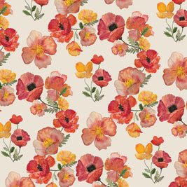 ember poppies linen napkins