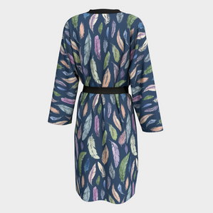 silky robe in featherlight navy