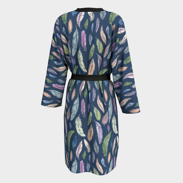 silky robe in featherlight navy