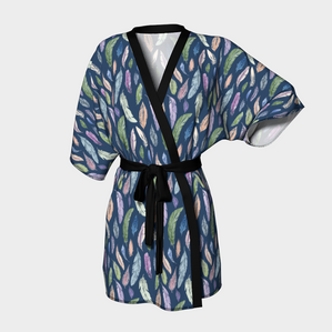 kimono robe in featherlight navy