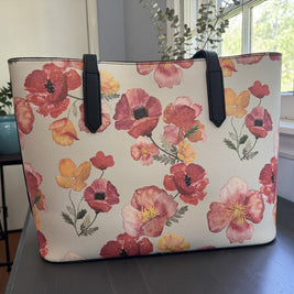 Ember Poppies pattern on urban nature on a Tote Bag