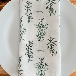 parsley, sage, rosemary and thyme linen napkins