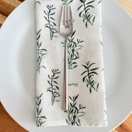parsley, sage, rosemary and thyme linen napkins