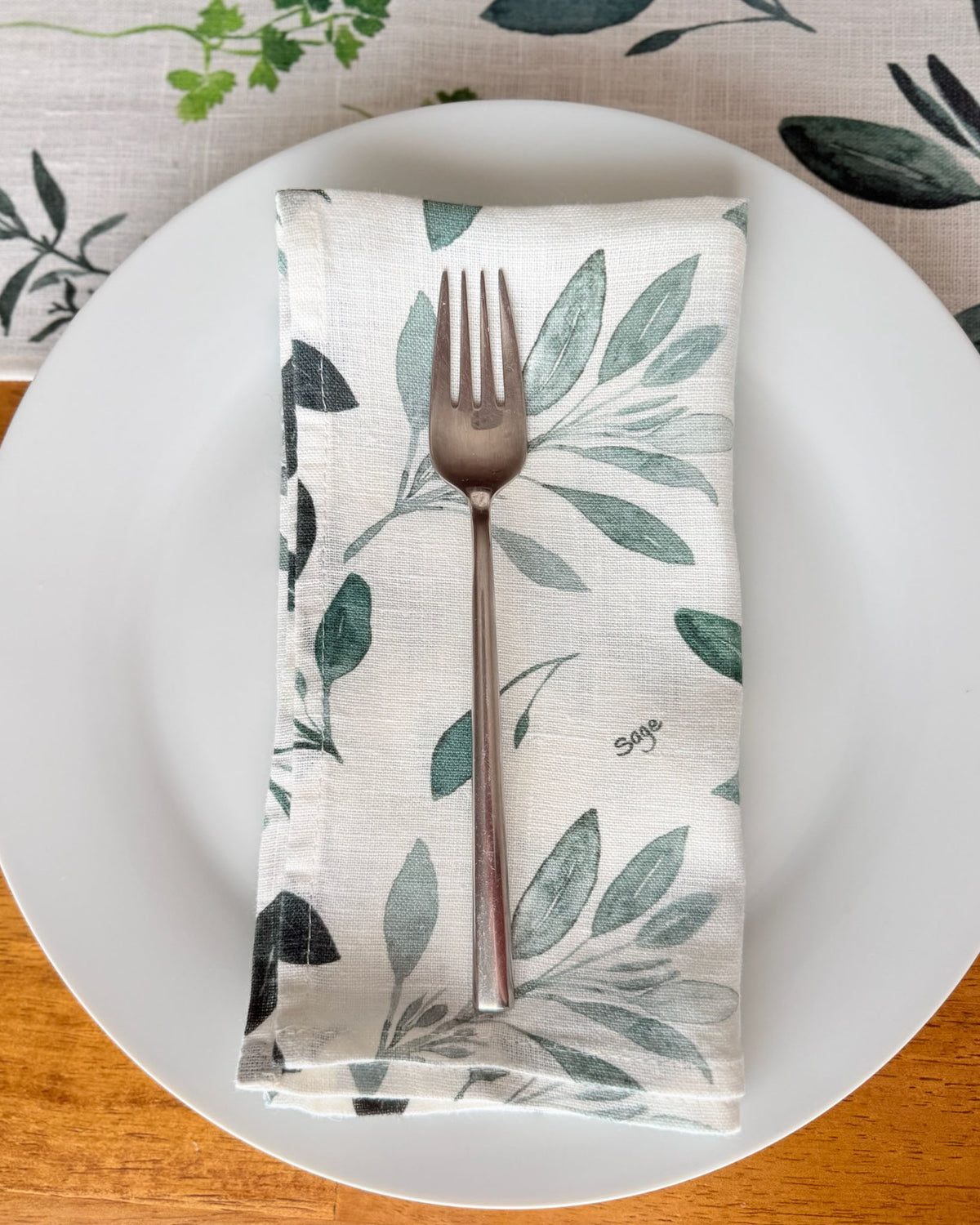 parsley, sage, rosemary and thyme linen napkins