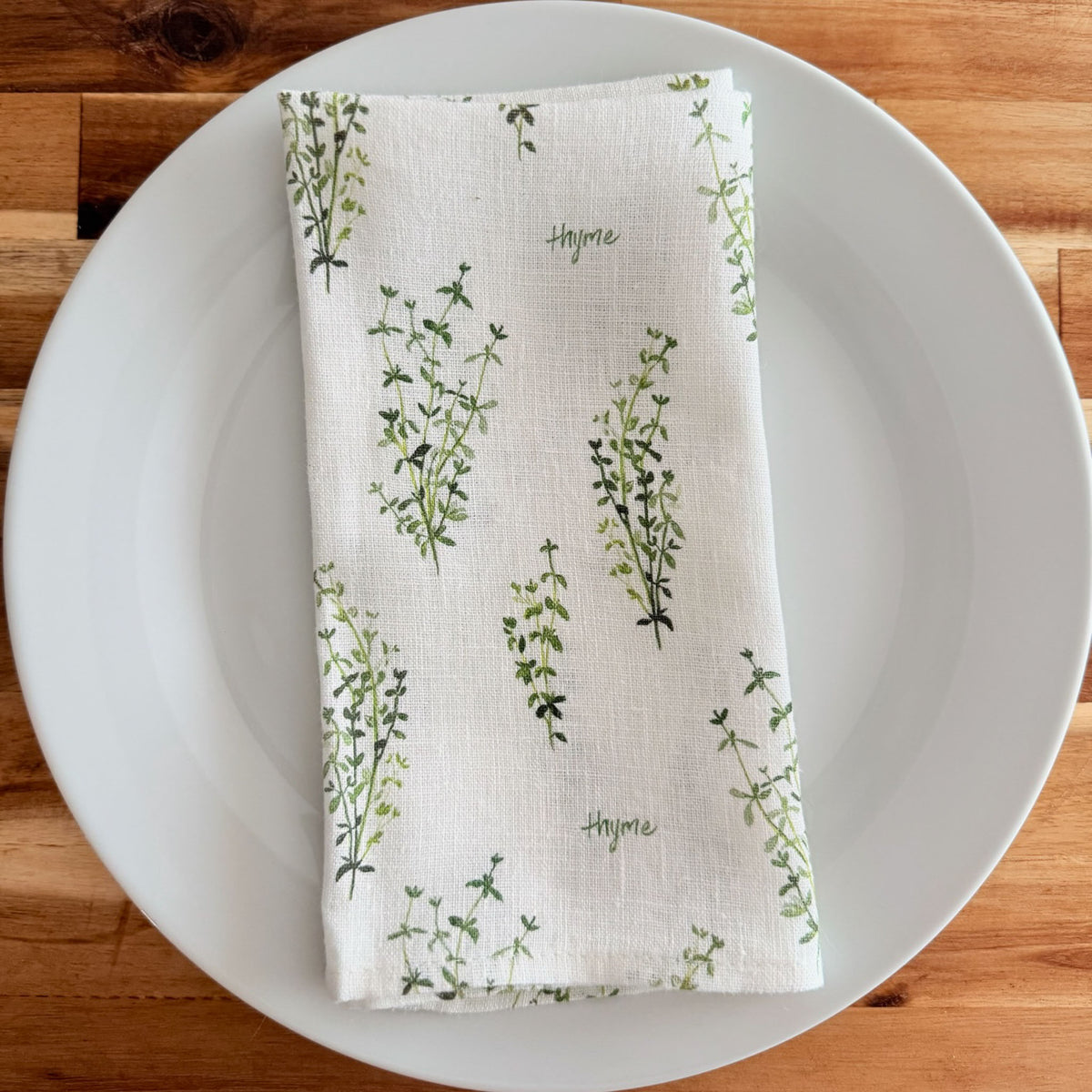 parsley, sage, rosemary and thyme linen napkins