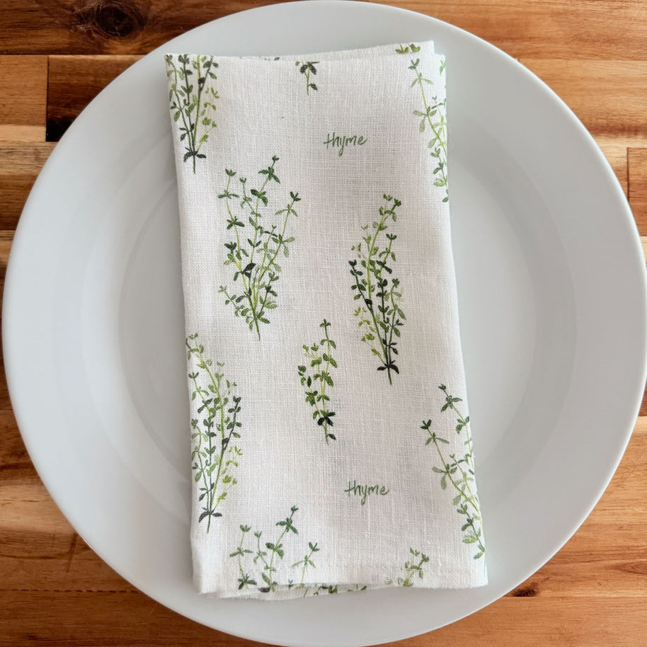parsley, sage, rosemary and thyme linen napkins