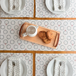 holiday wreaths european linen placemats