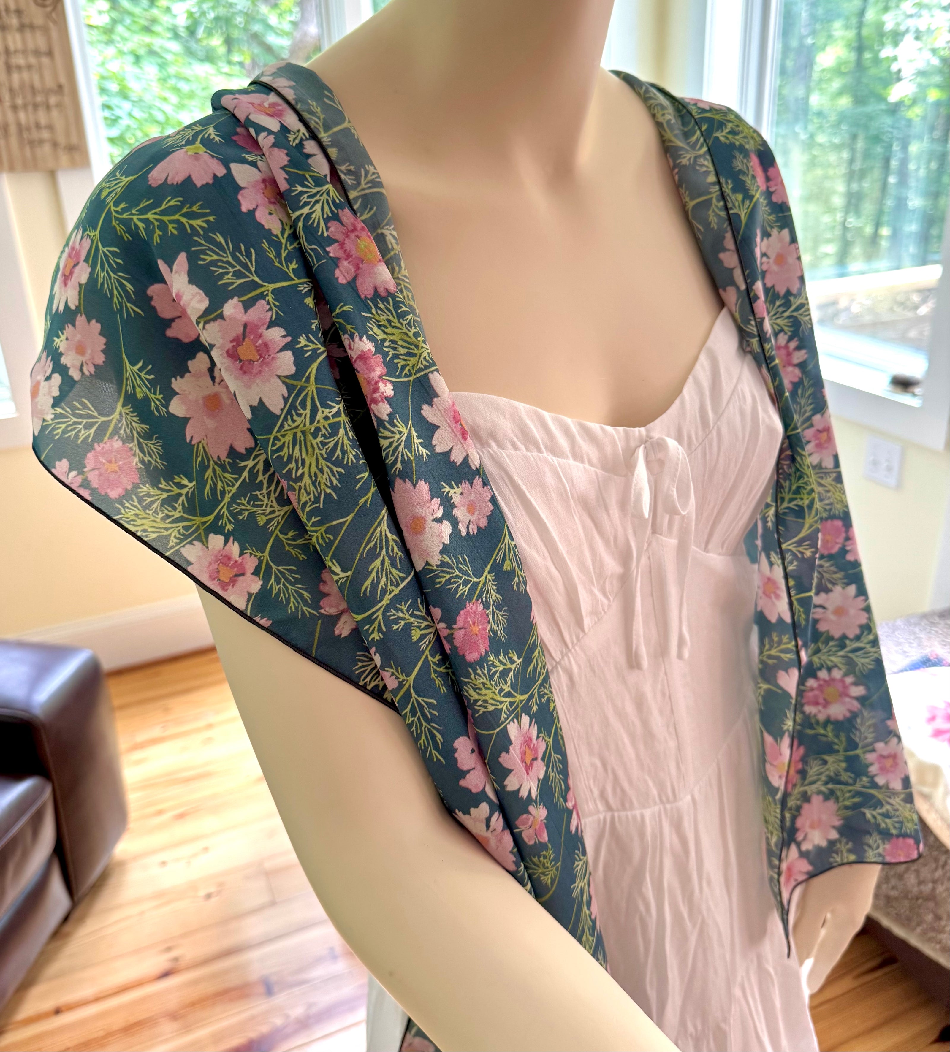 scarf + shawl in airy cosmos