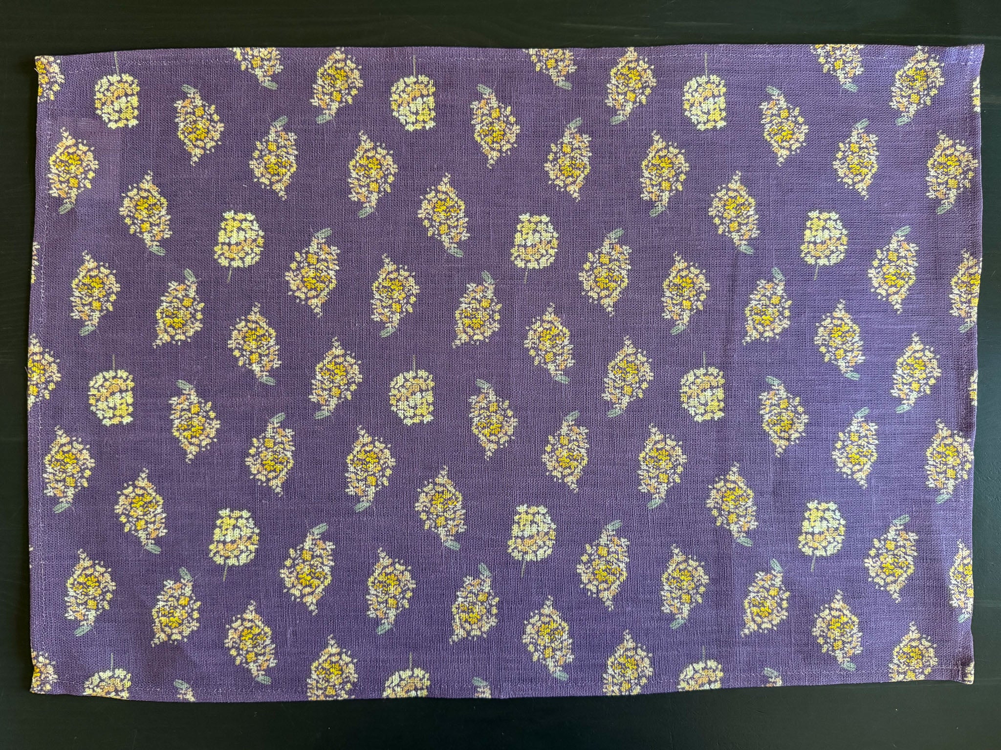golden hydrangea blooms european linen placemats
