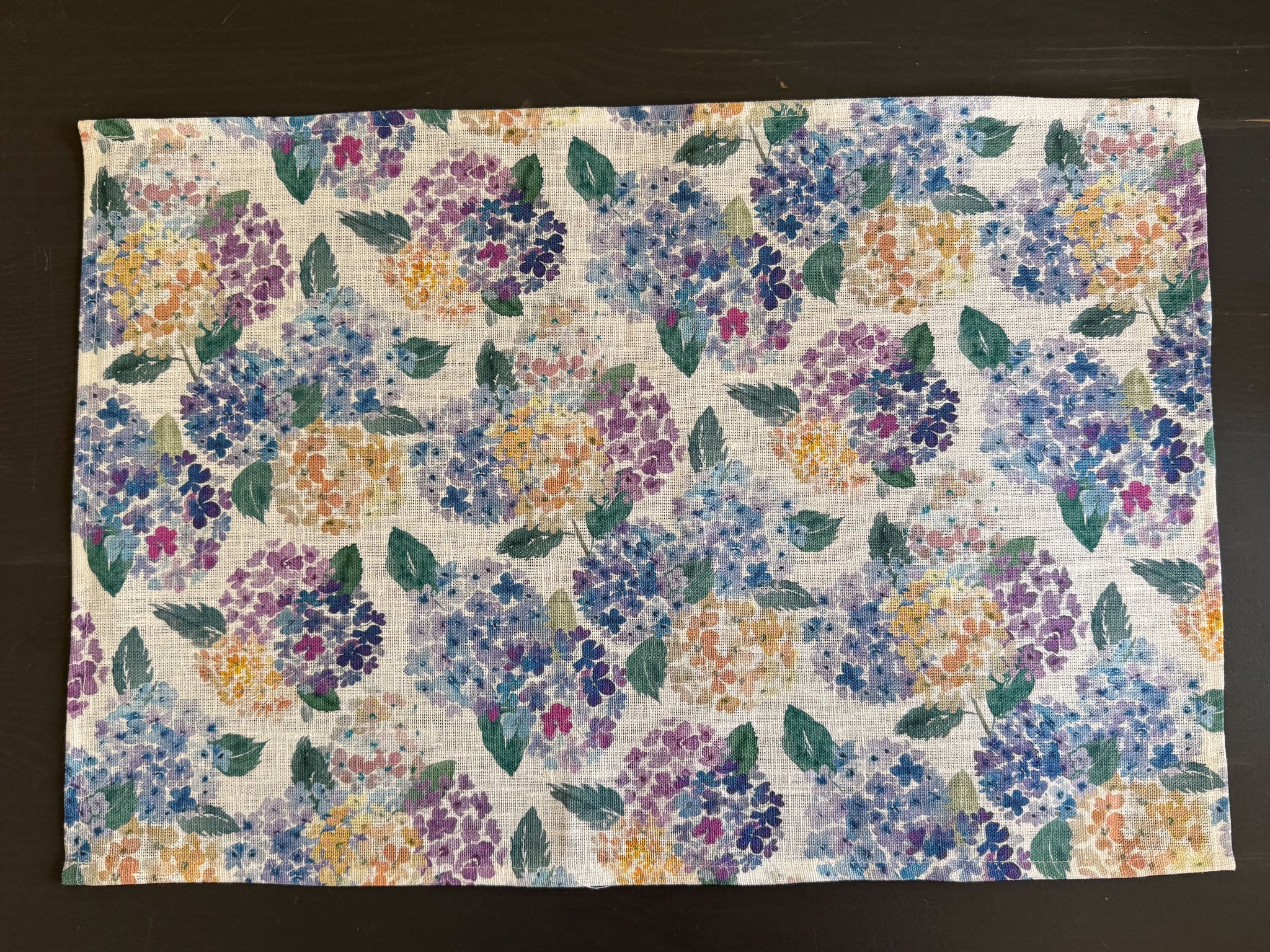 endless hydrangea european linen placemats