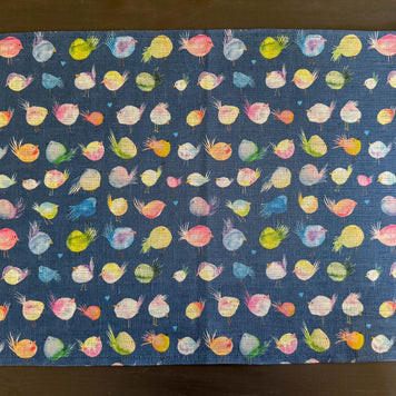 floofy birds european linen placemats
