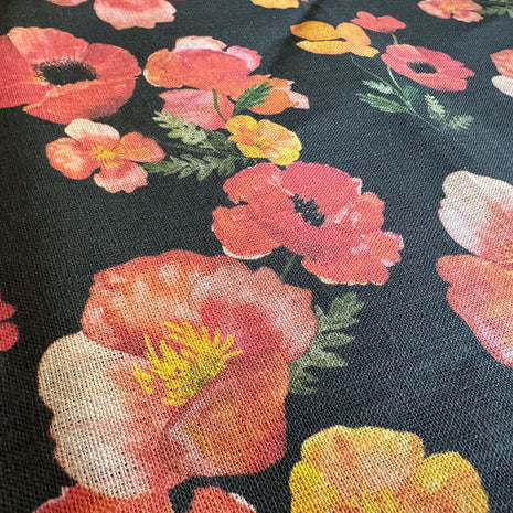 ember poppies european linen placemats