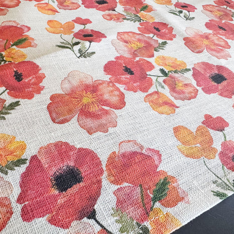 ember poppies european linen placemats