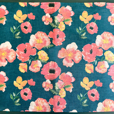 ember poppies european linen placemats