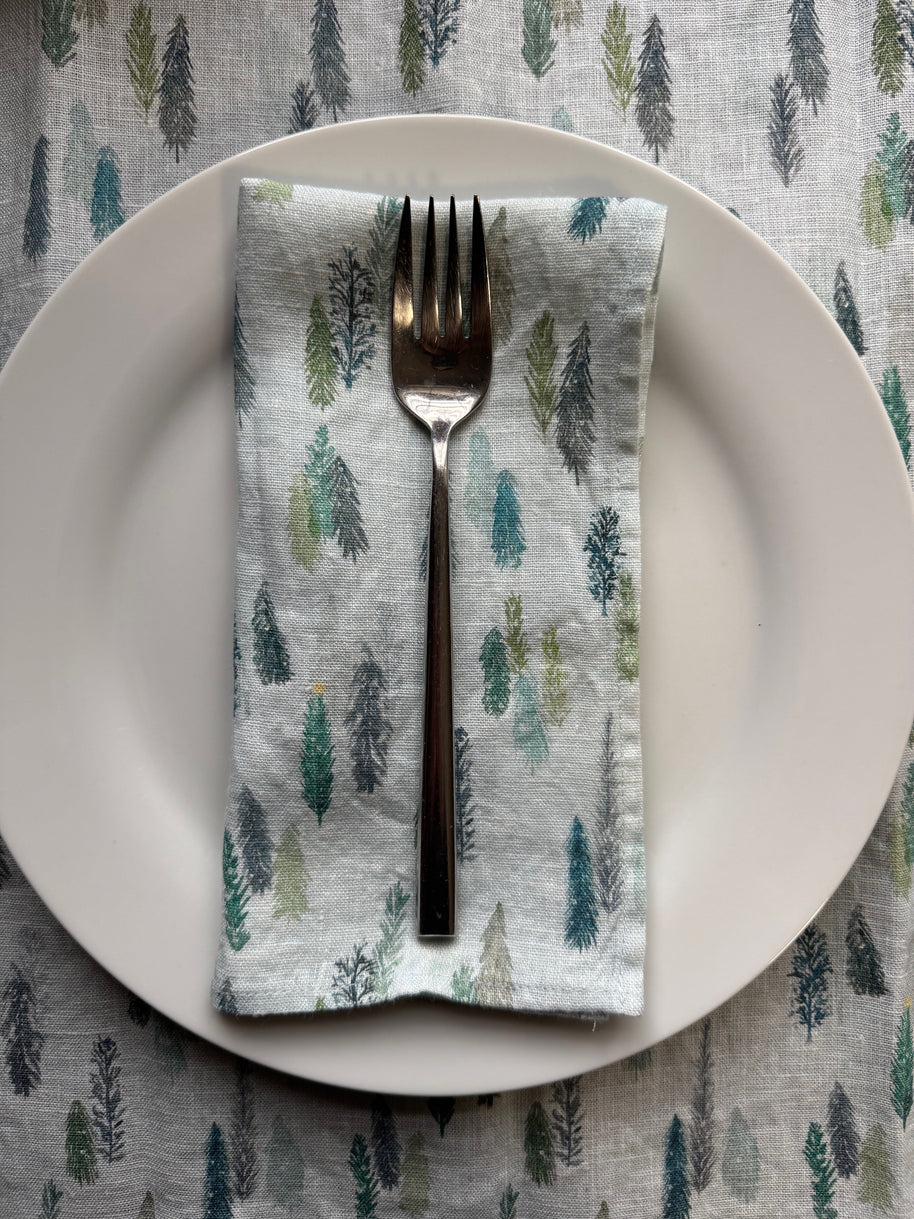 magical trees linen napkins