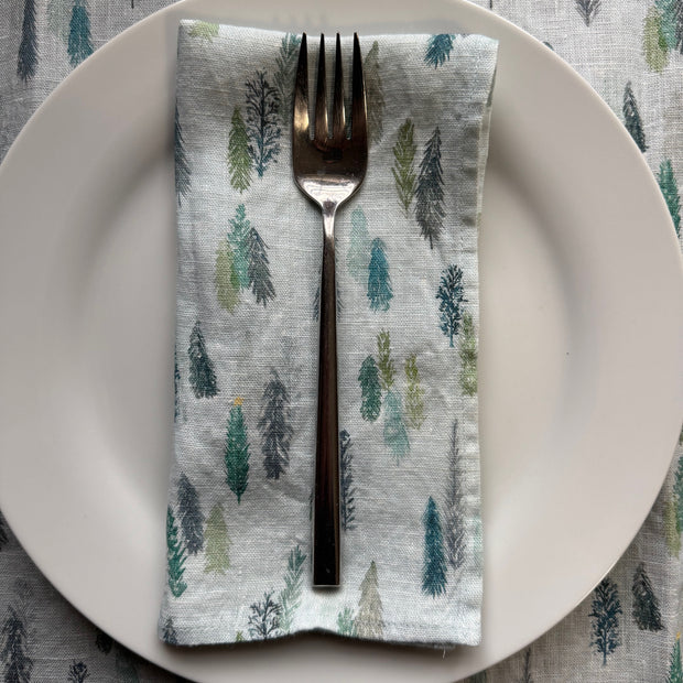 magical trees linen napkins