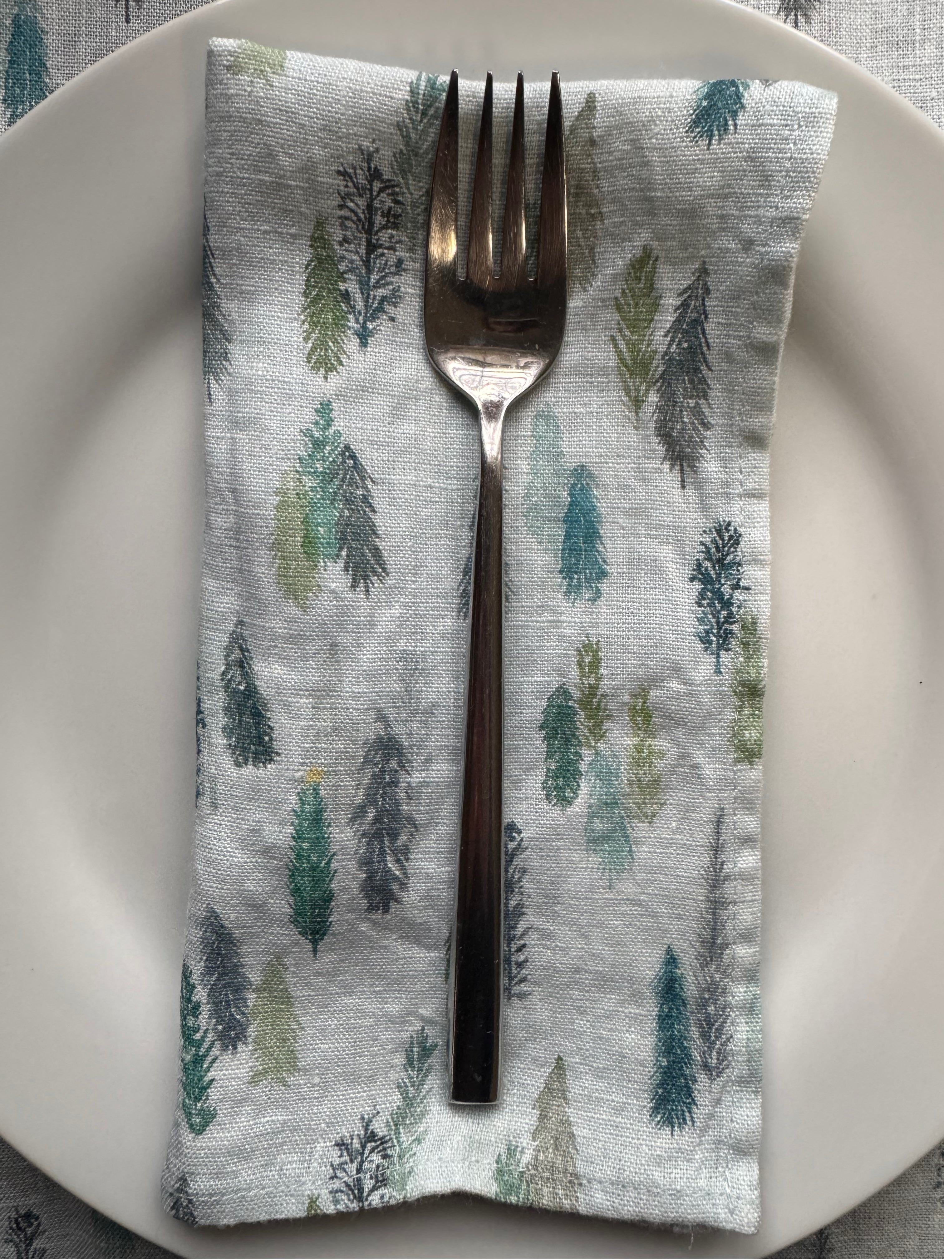 magical trees linen napkins