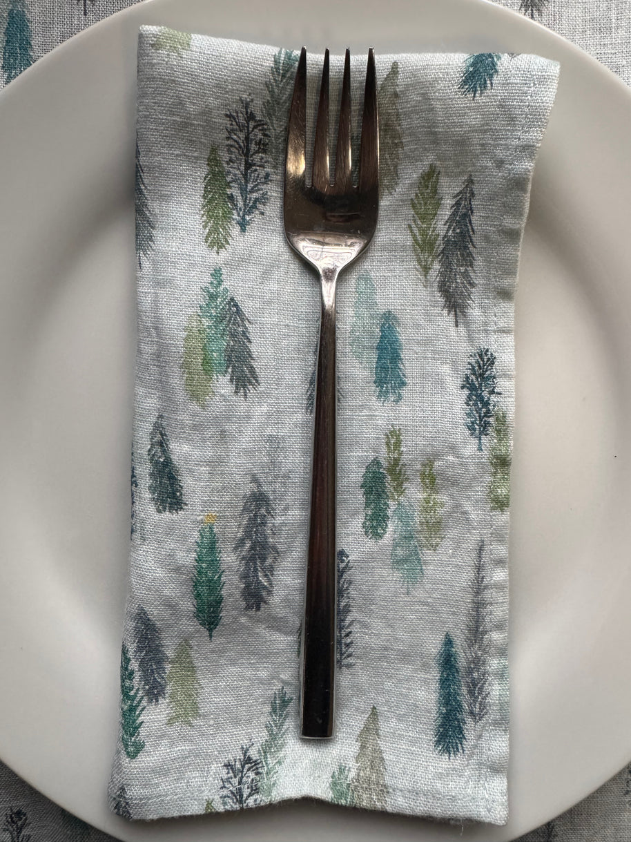 magical trees linen napkins