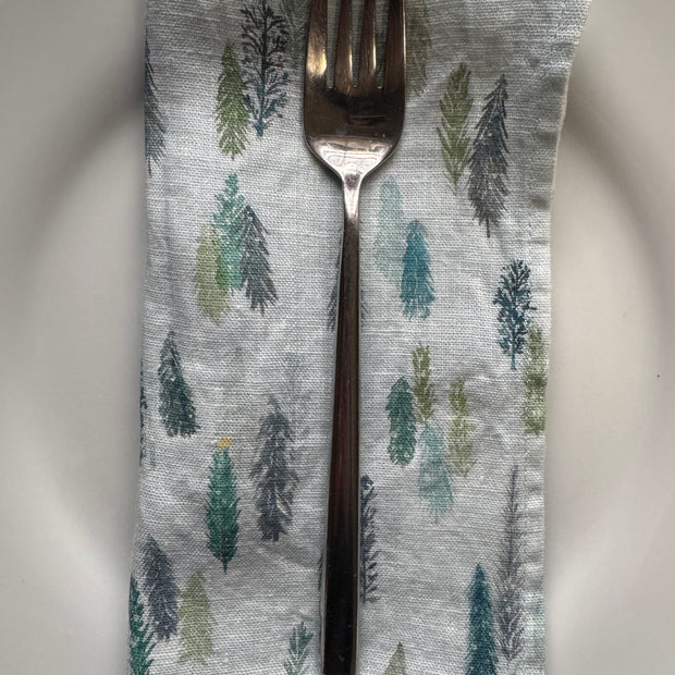 magical trees linen napkins
