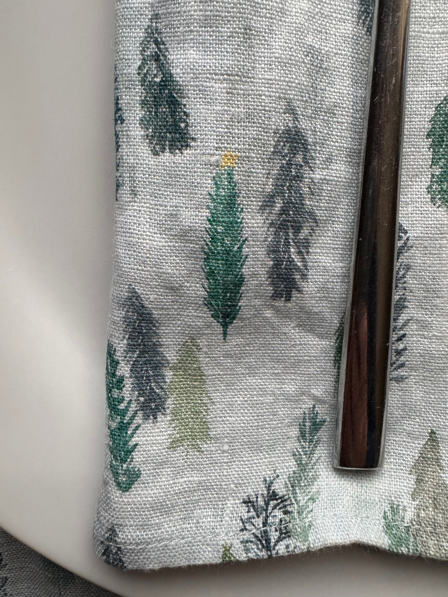 magical trees linen napkins