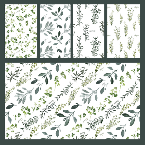 parsley, sage, rosemary + thyme linen table runner