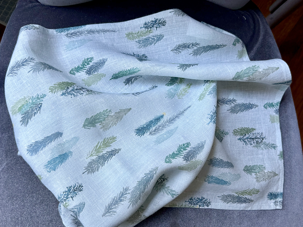 magical trees linen tea towel