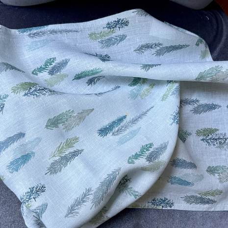 magical trees linen tea towel