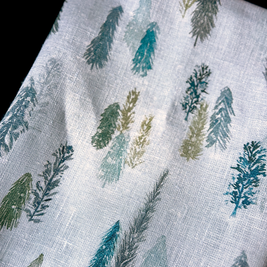 magical trees linen tea towel