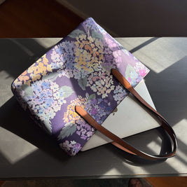 endless hydrangea carryall in vegan leather