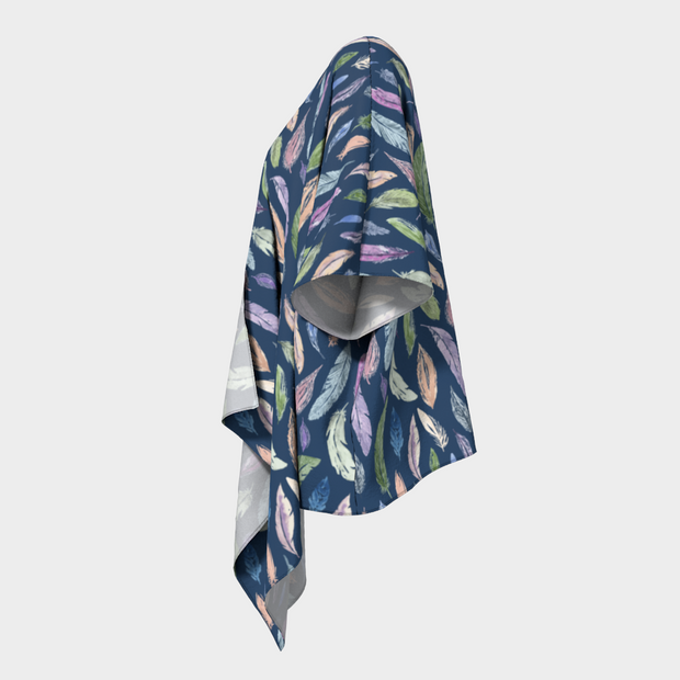 draped kimono in featherlight navy