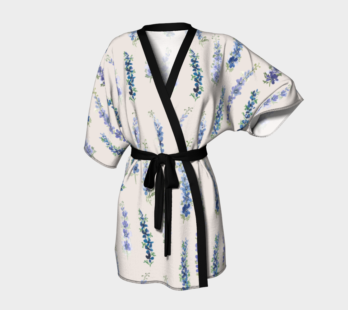 kimono in dancing delphinium