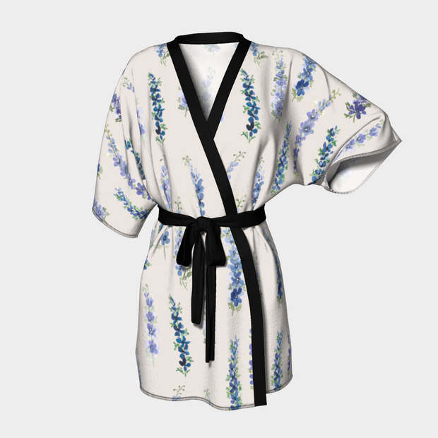 kimono in dancing delphinium
