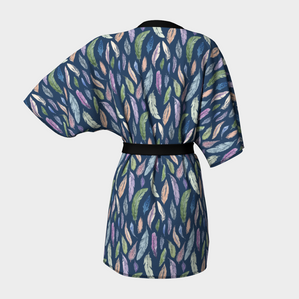kimono robe in featherlight navy