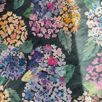 endless hydrangea linen tea towel