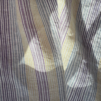 hydrangea stripes linen tea towel