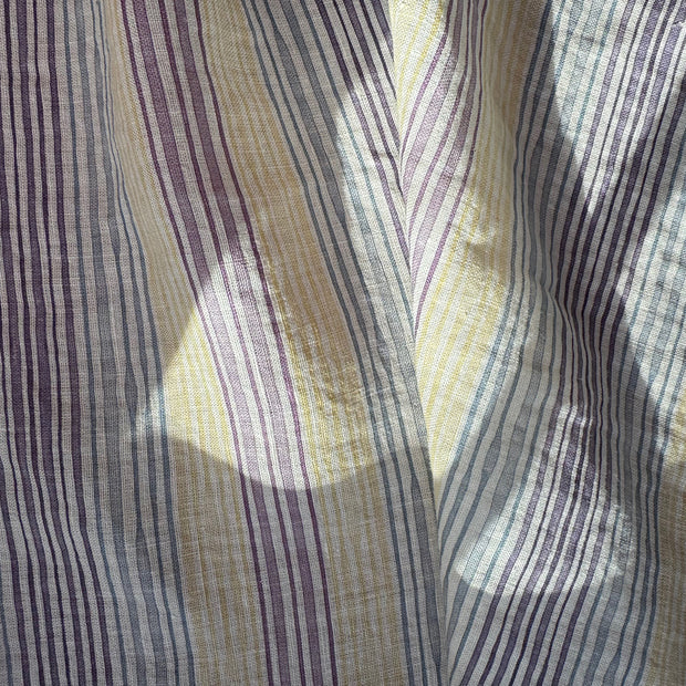 hydrangea stripes linen tea towel