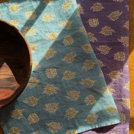 golden hydrangea clusters linen tea towel