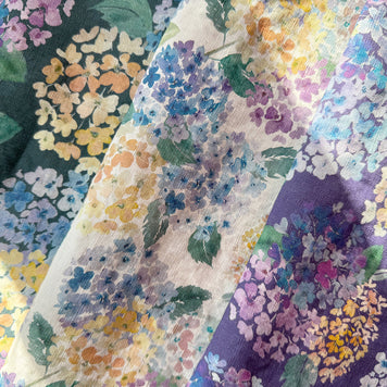 endless hydrangea linen tea towel